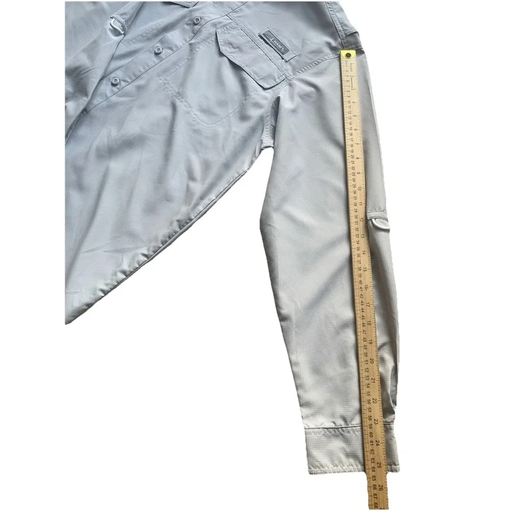 Habit Men's River Guide Lg Sleeve Fishing Shirt M-Solar Factor Grey‎ Lightweight